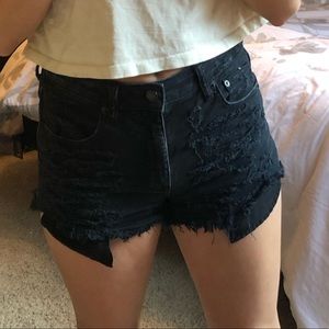 Black high waisted shorts